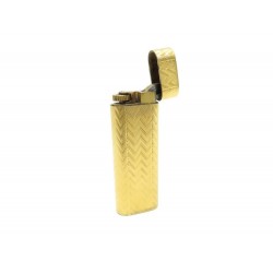 VINTAGE BRIQUET CARTIER A GAZ OVALE EN PLAQUE OR DORE GUILLOCHE LIGHTER 900€