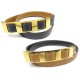 CEINTURE HERMES T80 20MM CUIR REVERSIBLE GRIS & GOLD + BOUCLE DOREE BELT 500€