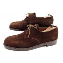  CHAUSSURES JM WESTON DERBY VEAU VELOURS MARRON 