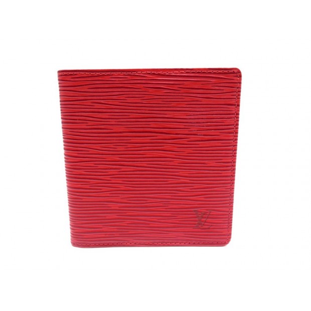 portefeuille louis vuitton 6cc en cuir epi rouge