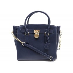 NEUF SAC A MAIN MICHAEL KORS HAMILTON 30S7GHMS7L LARGE BLEU BANDOULIERE BAG 325€