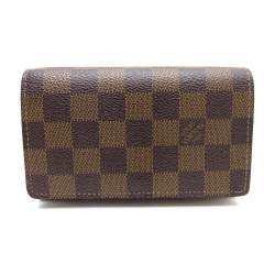 PORTEFEUILLE LOUIS VUITTON TRESOR TOILE DAMIER EBENE PORTE MONNAIE WALLET 510€