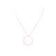 NEUF COLLIER GINETTE NY CIRCLE ON CHAIN CCE001 OR ROSE 18K 1.2GR NECKLACE 350€