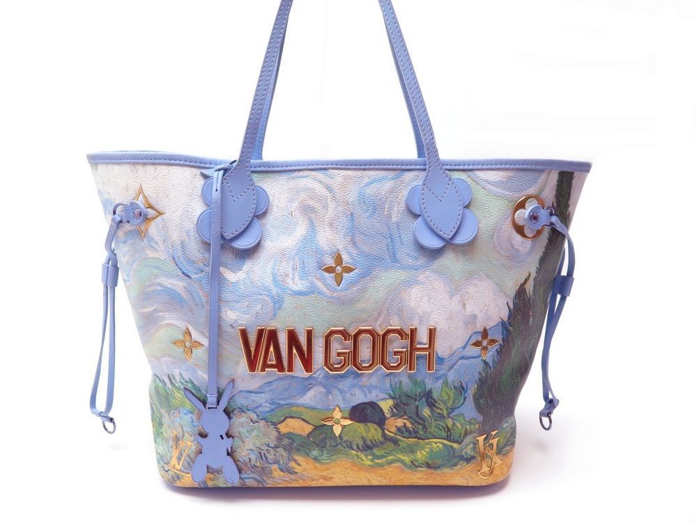 LOUIS VUITTON Masters Neverfull MM Tote Bag Pouch M43331 Van Gogh Painting  Ex++