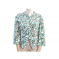 NEUF VESTE LOUIS VUITTON FEMME 40 M COTON BLANC VERT BLEU COTTON JACKET 1200€