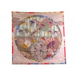 FOULARD HERMES EX LIBRIS EN KIMONO CARRE SOIE 