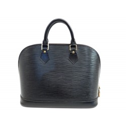 SAC A MAIN LOUIS VUITTON ALMA PM EN CUIR EPI NOIR LEATHER HAND BAG PURSE 1520€