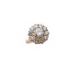 BAGUE MARQUISE OR JAUNE 18 CT ET DIAMANTS 