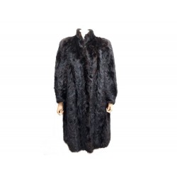 MANTEAU LONG SPRUNG FRERES T 44 L EN FOURRURE QUEUES DE VISON MARRON FUR COAT