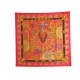 NEUF FOULARD HERMES L'OR DES CHEFS JOACHIM METZ CARRE EN SOIE ROUGE SCARF 350€