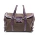 SAC A MAIN PRADA 40 CM EN TOILE & CUIR DE CROCODILE VIOLET HAND BAG PURSE 1350€