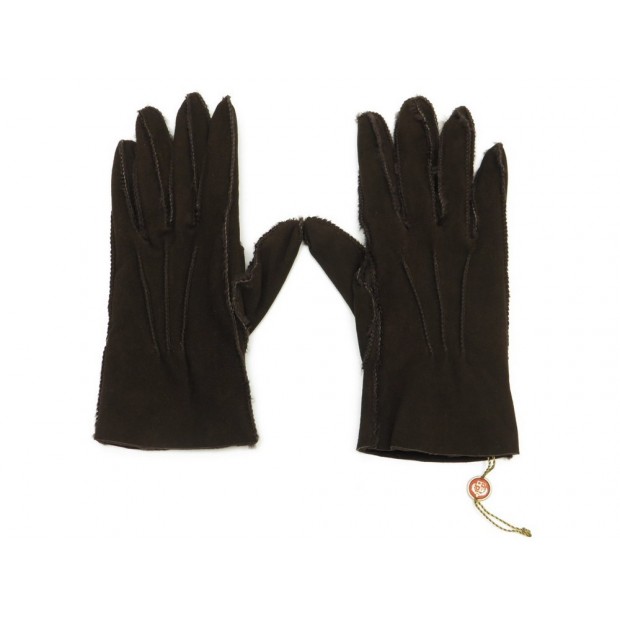 NEUF GANTS LORO PIANA GRAHAM 9 M EN SUEDE & FOURRURE DE VISON FUR GLOVES 2250€