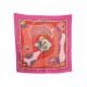 FOULARD HERMES SWING CLUB DE GOLF EN SOIE ROSE CARRE 90 CM SILK SCARF PINK 350€