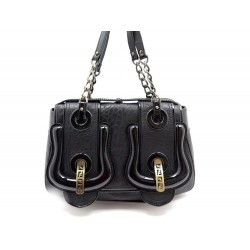 SAC A MAIN FENDI B-BAG 8BN165 EN CUIR NOIR PORTE EPAULE HAND BAG PURSE 1600€