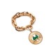 BRACELET MELLERIO DITS MELLER 2 OISEAUX SUR BRANCHE EN OR 18K CHRYSOPRASE SAPHIR