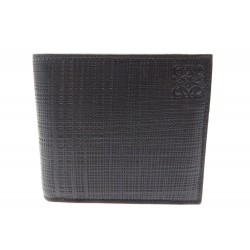 NEUF PORTEFEUILLE LOEWE PORTE CARTES HOMME EN CUIR NOIR LEATHER BILLFOLD 295€