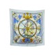 FOULARD HERMES VIVE LE VENT BOURTHOUMIEUX CARRE EN SOIE BLEU SILK SCARF 