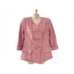 VESTE CHANEL TWEED ROSE 