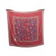 CHALE YVES SAINT LAURENT FOULARD CARRE 135 CM EN COTON ROUGE WOOL SHAWL 445€