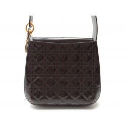 SAC A MAIN CHRISTIAN DIOR LADY CUIR MARRON 