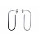 NEUF BOUCLES D OREILLES DINH VAN GRAND MAILLON OR BLANC EARRING WHITE GOLD 850€