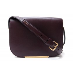 NEUF SAC A MAIN LANCEL BIANCA GIBECIERE PM BANDOULIERE EN CUIR PRUNE PURSE 890€