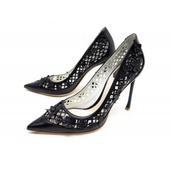 NEUF CHAUSSURES CHRISTIAN DIOR FLORE 39 ESCARPINS CUIR NOIR PUMP BLACK SHOE 910€