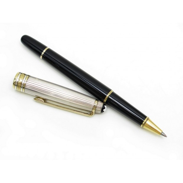 STYLO ROLLERBALL MONTBLANC MEISTERSTUCK SOLITAIRE DOUE CLASSIQUE EN ARGENT 530€