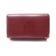 PORTEFEUILLE MUST DE CARTIER EN CUIR BORDEAUX PORTE MONNAIE CARTES BILLFOLD 560€