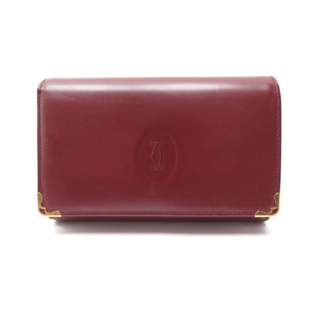 PORTEFEUILLE MUST DE CARTIER CUIR BORDEAUX 