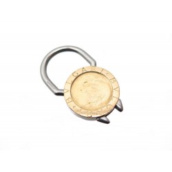 VINTAGE PORTE CLES BULGARI PIECE EN OR JAUNE & ACIER GOLD STEEL KEY HOLDER RING