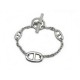 NEUF BRACELET HERMES FARANDOLE CHAINE D'ANCRE 19 CM EN ARGENT BOITE SILVER 520€