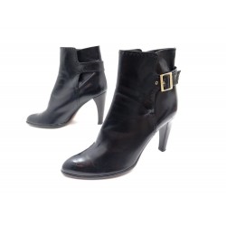 BOTTINES LOUIS VUITTON 39.5 CUIR NOIR 