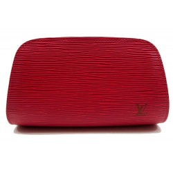 NEUF TROUSSE MAQUILLAGE LOUIS VUITTON DAUPHINE CUIR EPI ROUGE COSMETIC BAG 380€