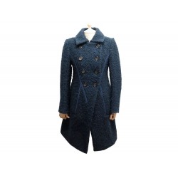 MANTEAU LONG LOUIS VUITTON 40 38 M EN LAINE MOHAIR BLEU BLUE WOOL COAT 3900€