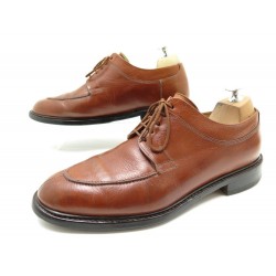 CHAUSSURES PARABOOT DERBY CHASSE 8 42 EN CUIR MARRON COUSU NORVEGIEN SHOES 310€