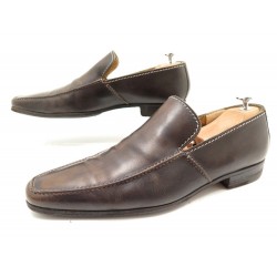 CHAUSSURES YVES SAINT LAURENT MOCASSINS 4006 41 EN CUIR MARRON LOAFER SHOES 595€