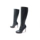 CHAUSSURES CHRISTIAN LOUBOUTIN 38.5 BOTTES A TALONS CUIR NOIR BOOTS SHOES 995€