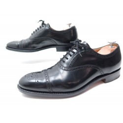 NEUF CHAUSSURES CHURCH'S LONDON 7.5F 41.5 RICHELIEUX BOUT FLEURI CUIR NOIR 620€