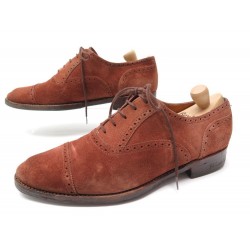 CHAUSSURES GERARD SENE 8 41.5 RICHELIEU BOUT DROIT EN DAIM MARRON SHOES 665€