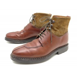 CHAUSSURES HESCHUNG GINKGO 5.5 40.5 41 BOTTILLONS CUIR & DAIM MARRON BOOTS 480€