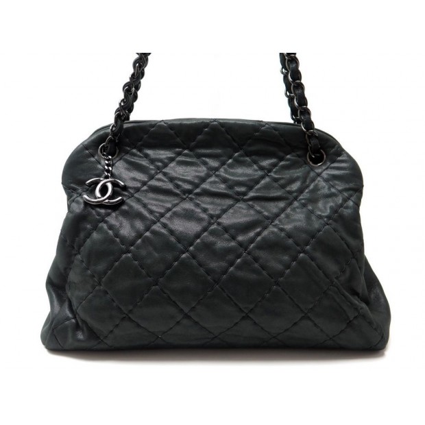 NEUF SAC A MAIN CHANEL MADEMOISELLE CUIR NOIR 