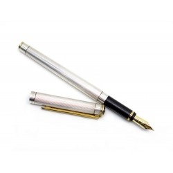 VINTAGE STYLO MONTBLANC NOBLESSE PLUME A CARTOUCHES METAL ARGENTE FOUNTAIN PEN