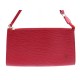 NEUF POCHETTE ACCESSOIRES LOUIS VUITTON EN CUIR EPI ROUGE 