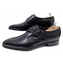 NEUF CHAUSSURES JM WESTON 495 MOCASSINS A BOUCLE 7D 41 CUIR NOIR 