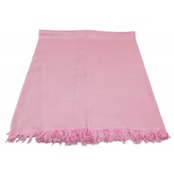 CHALE YVES SAINT LAURENT RIVE GAUCHE EN SOIE ROSE FOULARD SHAWL PINK SILK 595€