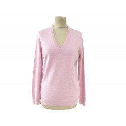 NEUF PULL ERIC BOMPARD CLASSIQUE MO14 38 M EN CACHEMIRE ROSE 2 FIL CASHMERE 220€