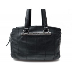 SAC A MAIN CHANEL SQUARE STITCH EN CUIR CAVIAR NOIR LEATHER HAND BAG PURSE 2500€