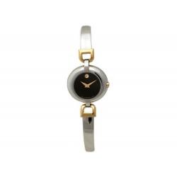 NEUF MONTRE MOVADO NOVA TWO TIME ACIER ET PALQUE OR QUARTZ 