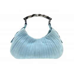 SAC A MAIN YVES SAINT LAURENT MOMBASA 116051 DAIM BLEU CABAS SUEDE HAND BAG 850€